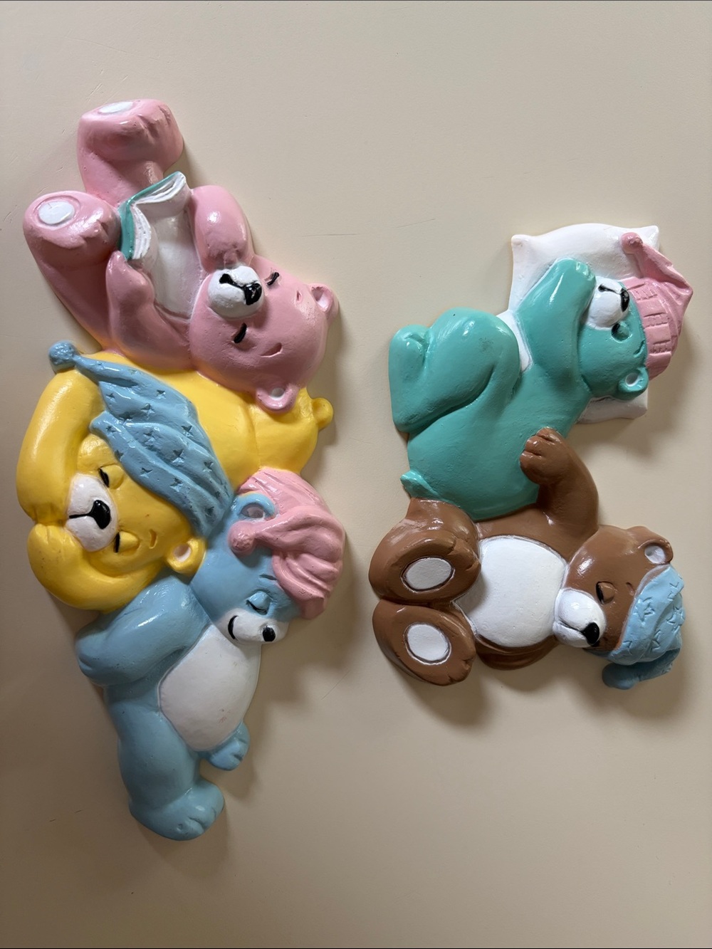Vintage Burwood Sleepy Bear Nursery Wall Hangings